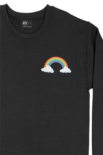 Cix Φούτερ με στάμπα Rainbow Cloudy Design