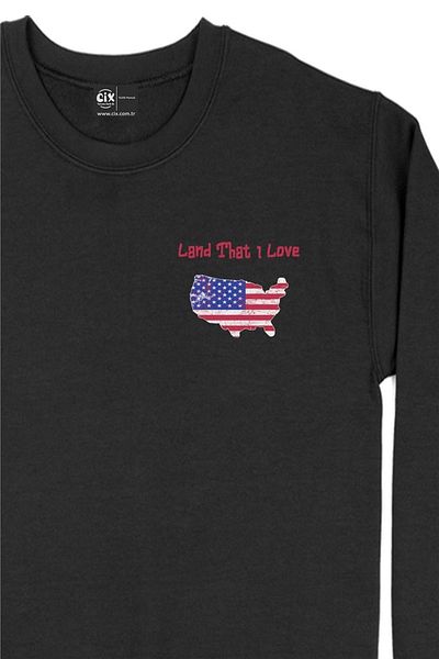 Cix Hanorac de buzunar cu imprimeu America Sşık Land That I Love