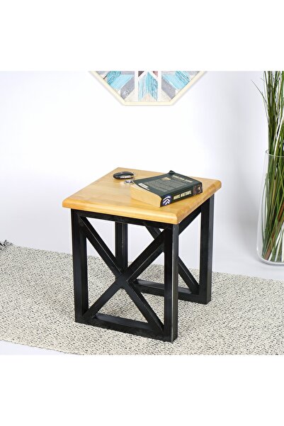 WOODENSA Masif Sehpa Ahşap Yan Sehpa Orta Sehpa