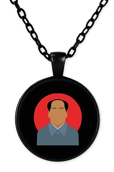 herotasarım ماو زيدونج Bll943 - قلادة سلسلة سوداء