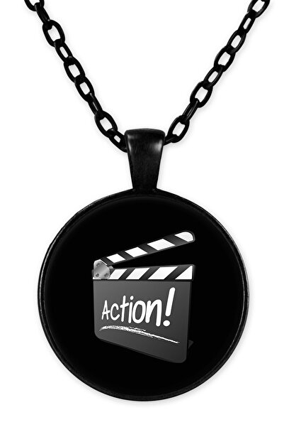 herotasarım قلادة فيلم أكشن بسلسلة سوداء - Bll1056