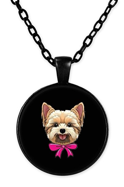 herotasarım Black Chain Dog Necklace - Bll3566