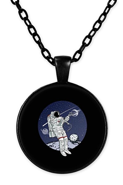 herotasarım Astronaut Black Chain Necklace - Bll2875