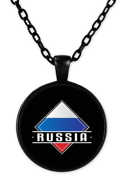herotasarım قلادة روسيا بسلسلة سوداء - Bll2226