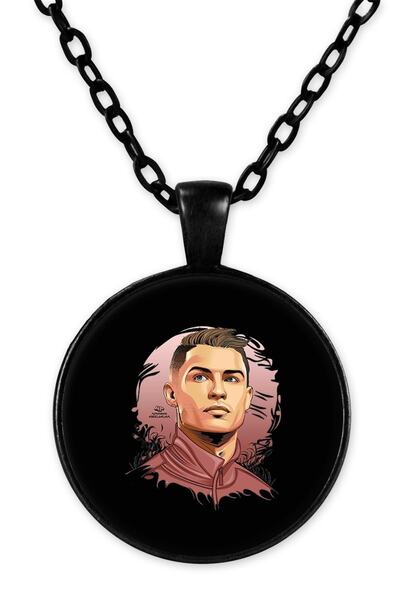herotasarım Ronaldo Black Chain Pendant Necklace - Bll2866
