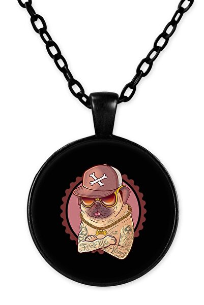 herotasarım قلادة بتفاصيل سلسلة سوداء من بيتبول - Bll1588