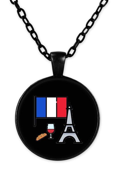 herotasarım فرنسا Bll3095 نموذج قلادة سلسلة سوداء