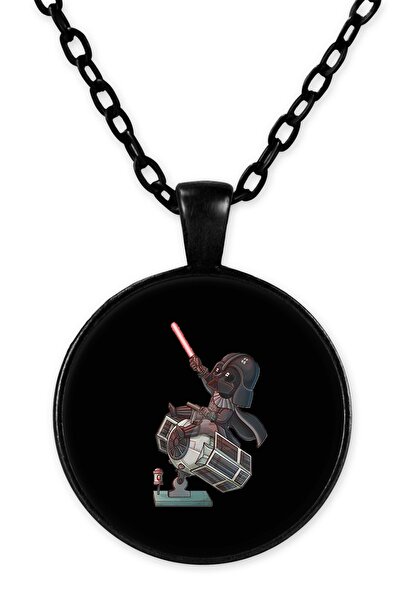 herotasarım قلادة سلسلة سوداء من ستار وورز - Bll3341