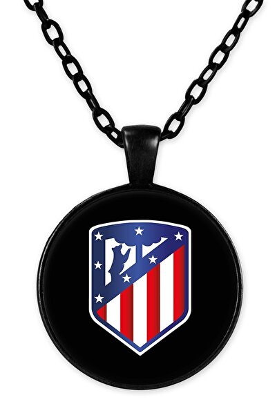 herotasarım أتلتيكو مدريد Bll1259 قلادة سلسلة سوداء
