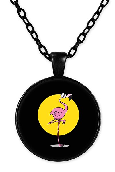 herotasarım قلادة سلسلة فلامينجو سوداء - Bll760