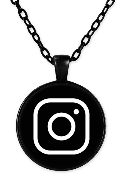 herotasarım قلادة سلسلة سوداء من إنستغرام Bll1764