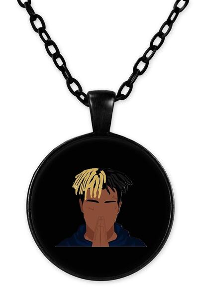 herotasarım Xxxtentacion Siyah Zincirli Kolye Bll3283