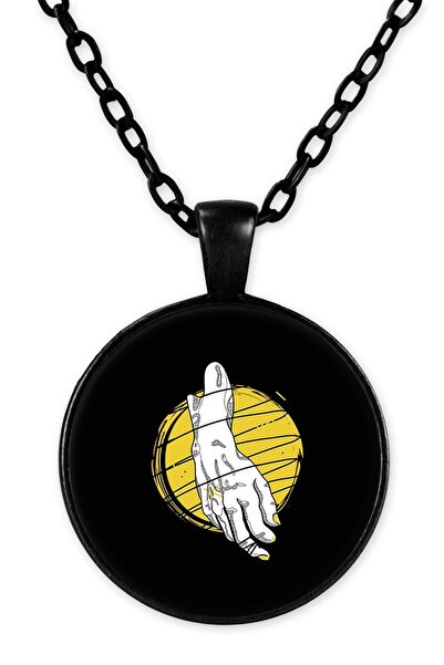 herotasarım تمثال يد ديفيد مع قلادة سلسلة سوداء Bll919