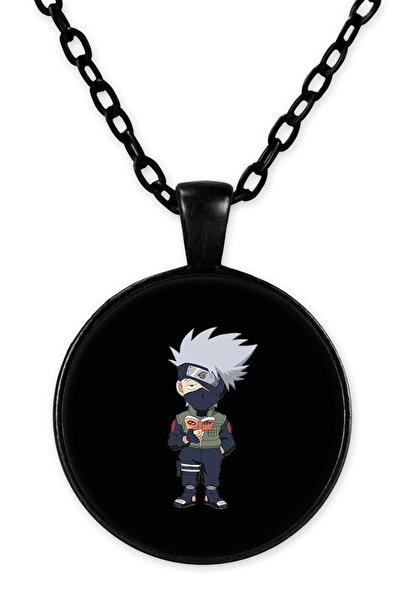 herotasarım ناروتو كاكاشي Bll2969 - قلادة سلسلة سوداء