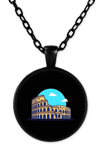 herotasarım قلادة كولوسيوم بسلسلة سوداء - Bll2130