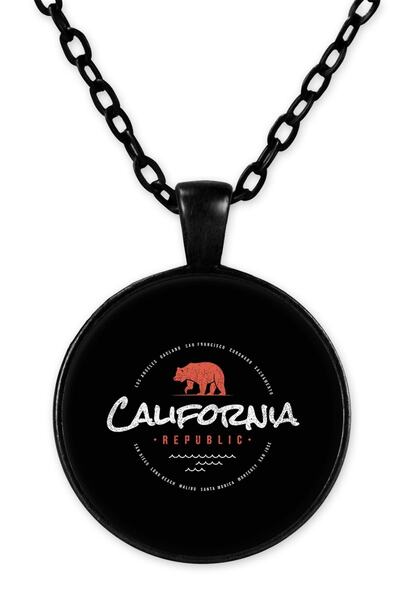 herotasarım قلادة كاليفورنيا بسلسلة سوداء - Bll2293