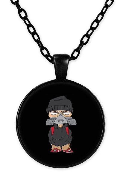 herotasarım قلادة سلسلة رابر سوداء - Bll3118