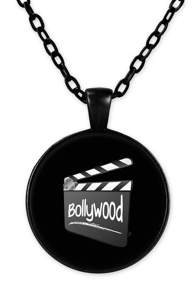 herotasarım قلادة بوليوود بسلسلة سوداء - Bll1058