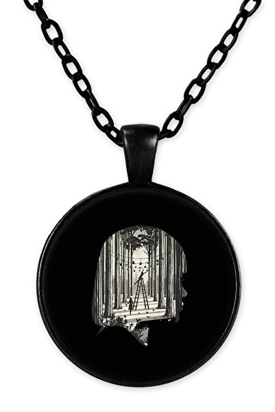 herotasarım يوتوبيا قلادة سلسلة سوداء Bll333