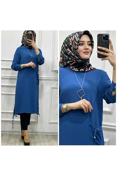 azzebutik 8260 Butterfly Tunic K25 Indigo