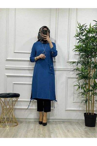 azzebutik 8260 Butterfly Tunic K25 Indigo