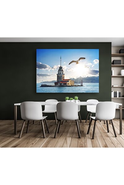 CANVASUM Deniz Ve Kız Kulesi Manzaralı Kanvas Tablo D19