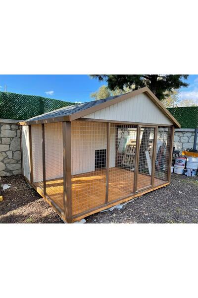 Latanwood Büyük Irk Köpek Kulübesi Krem