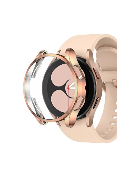 Dolia For Samsung Galaxy Watch 4 40 Mm Pembe Kılıf 360 Full Round Soft Silicone