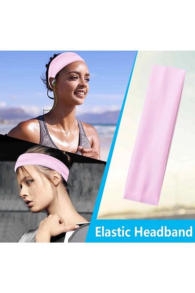 Monalisa Women's Pink Ultra Stretchy Cotton Hair Band