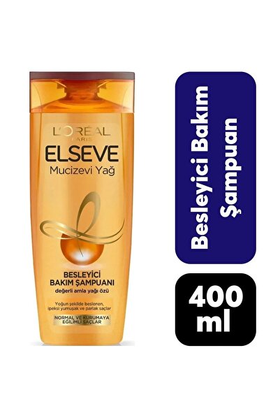 ELSEVE Loreal Paris Mucizevi Yağ Besleyici Bakım Şampuanı 400 Ml 2 Adet