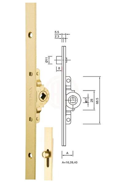 ÖZRUH 160 Cm Ahşap Doğrama Ispanyoleti / Asimetrik Göbek 16mm Göbek Derinliği