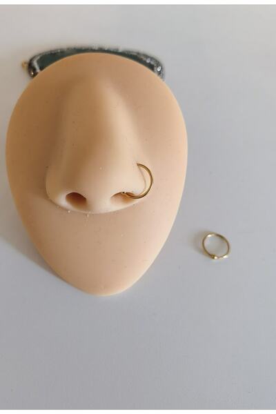 Bylin Cerrahi Çelik Top Stopperlı Ince Halka Hızma /piercing-halka 8mm-kalınlığı 0,8mm-top Çapı 2mm-1adet
