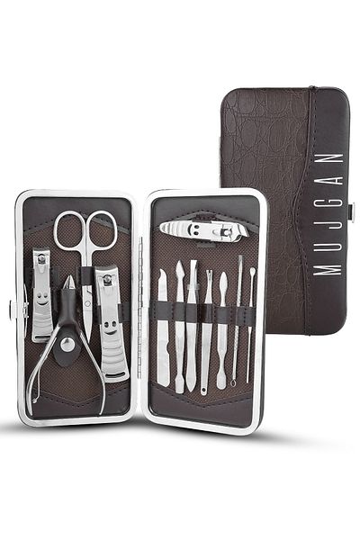 MUJGAN 12 Piece Manicure Set - with Wallet