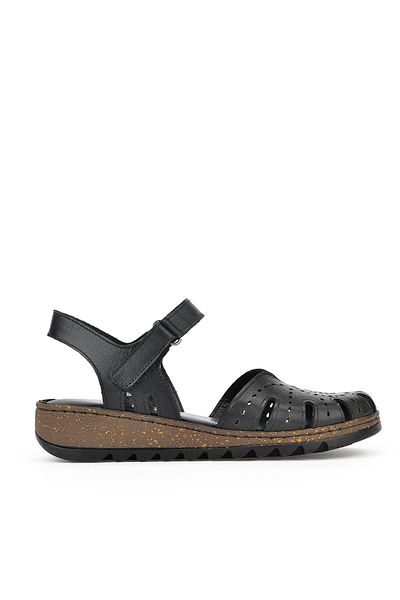 Ziya Genuine Leather Women's Sandals - Black 1411008 Z204