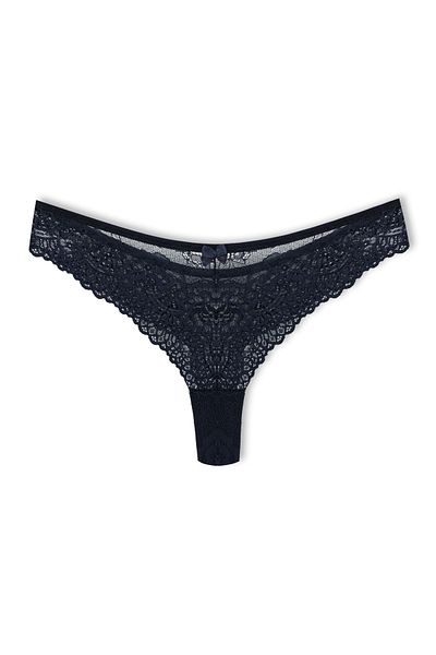 HNX Navy Blue Lace String Thong Panties
