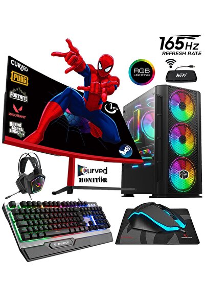 Zeiron Sp31 Ryzen 5 3600 16gb 1 Tb Ssd Gtx 1650 4gb 23.8" 165hz Curved Oyuncu...