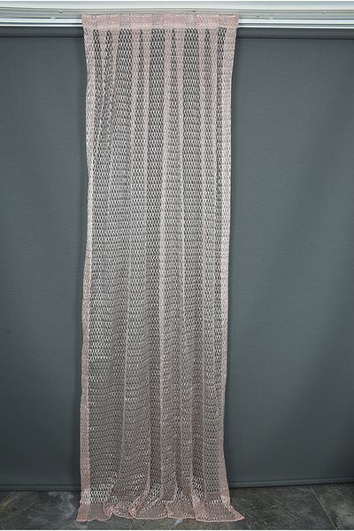 AKÇA TEKSTİL Large Diamond Model Powder Color Single Wing Pleated Background Curtain 75*260 Cm
