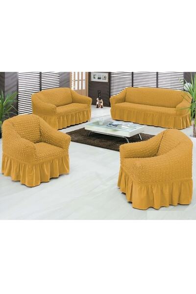 Altın Kelebek Std Tk (3+2+1+1)-a.hardal Bürümcük Чохол для крісла