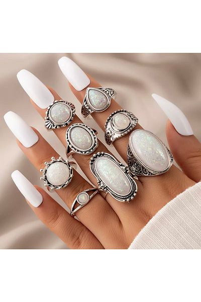 Toz Vintage Vintage 8 Pieces Ring Set