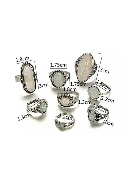Toz Vintage Vintage 8 Adet Yüzük Seti
