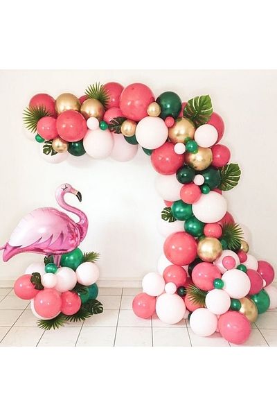 MFM Party Flamingo Foil Chain Balloon Set