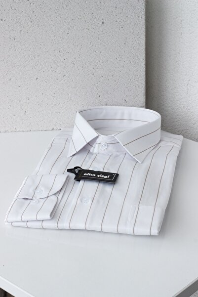 ALTINÇİZGİ Erkek Gömlek Sert Yaka /Regular Kesim
