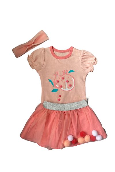 Necix's Fruit Pomegranate Tutu Skirted Set with Snap Fasteners
