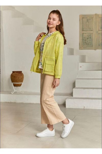 CİCHLİD Girl's Neon Yellow Raincoat