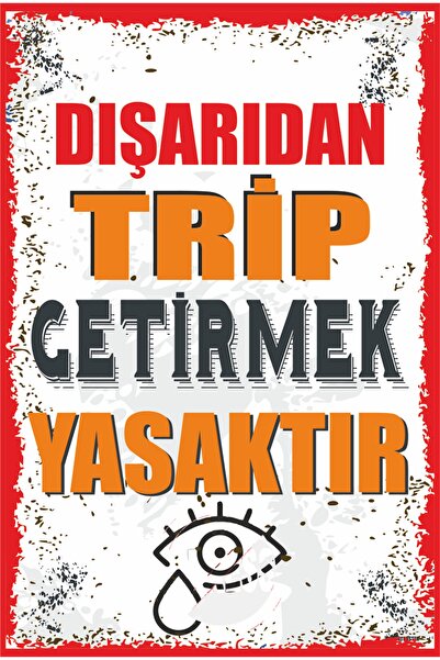 Hayat Poster Dışarıdan Stres Trip Getirmek Yasaktır Komik Duvar Yazıları Retr...