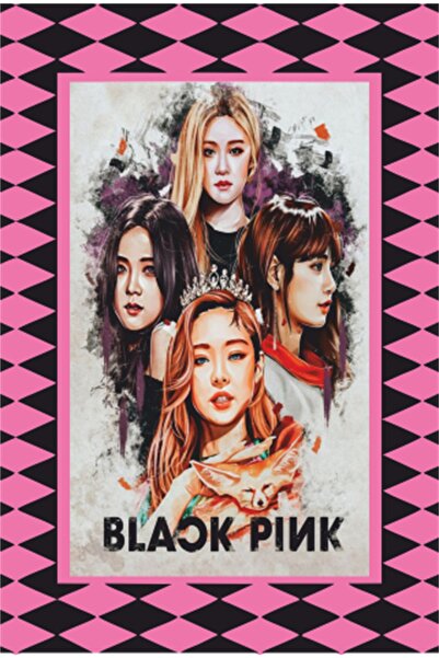 Hayat Poster K-Pop Black Pink Frame Look Retro Wooden Poster-13