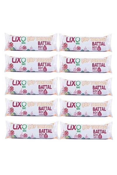 LİXOBAG King Size Garbage Bag 75x90 cm 10 Piece Roll (10 Pack) Blue