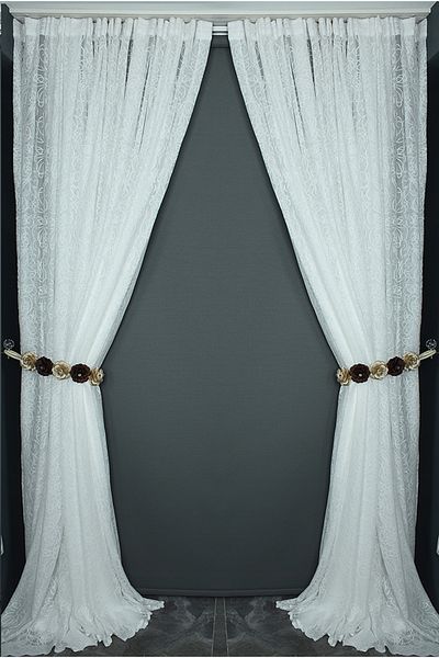 AKÇA TEKSTİL Signature Model Off White Color Single Wing Ready Planted Pleated Background Curtain 300*260 Cm