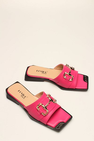 ROVIGO Fuchsia Skin Buckle Women's Slippers