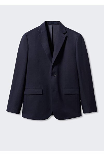 MANGO Man Dar Kesimli Keten Takım Blazer Ceket